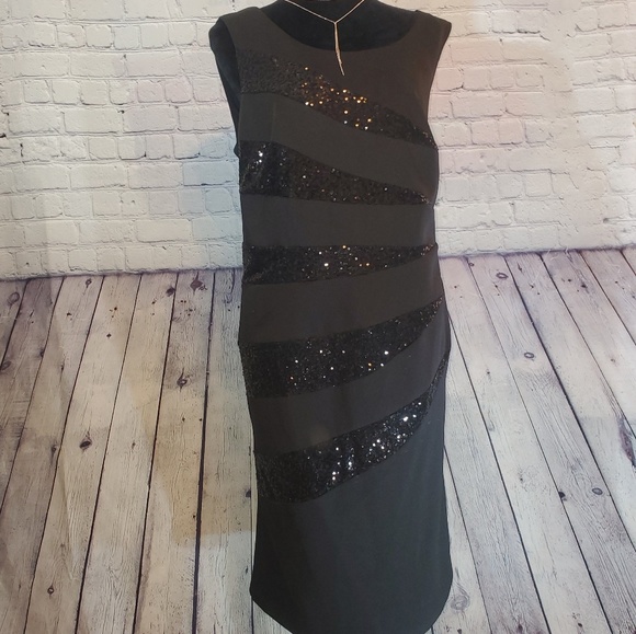 Kathy Roberts Dresses & Skirts - Elegant Sequins black dress // Size 14W
